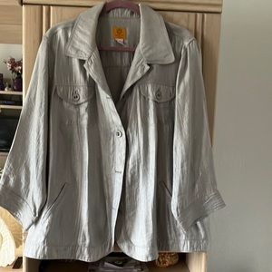 Plus size silver jacket